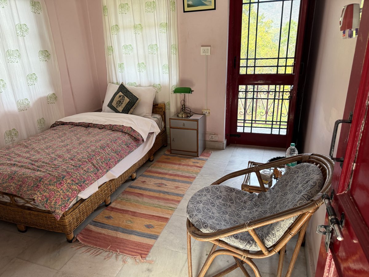 Single room at Rishikesh Yoga School